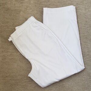 CB Collections White Wide Leg Pants, Size 12 short.